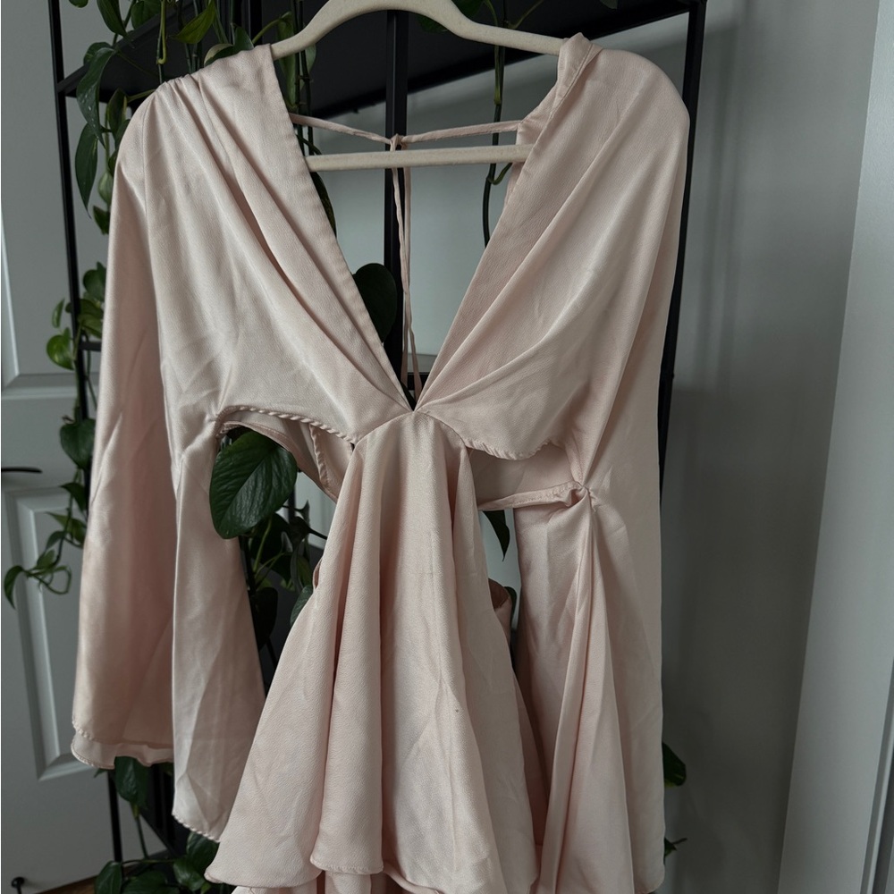 NWT MICHAEL COSTELLO x REVOLVE Allete Dress in Blush, XS - Picture 4 of 4